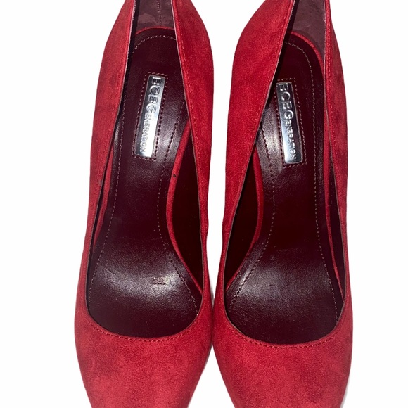 BCBGENERATION Parade Suede Red Platform High Heel 2000s - Picture 3 of 14